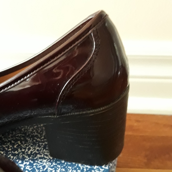 Burgundy Lamé Oxford shoes - Picture 4 of 4
